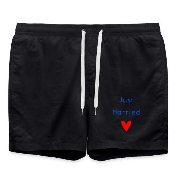 EVJF. MARIEE. TEAM. TEAM MARIEE. FUTURE MARIEE - Short de bain - noir - Devant - AI Model Male 185 light (185cm)