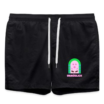 Unmöglich - Badeshorts - Schwarz - Vorne - AI Model Male 185 light (185cm)