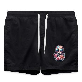 Matrjoschka Sonnenbrille Geschenk - Badeshorts - Schwarz - Vorne - AI Model Male 185 light (185cm)