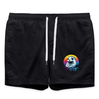 Phoque - Short de bain - noir - Devant - AI Model Male 185 light (185cm)