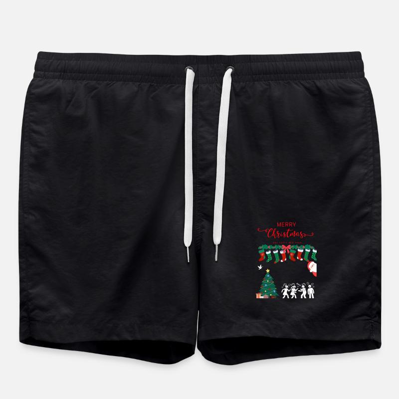 Merry Christmas - Swim Trunks - black