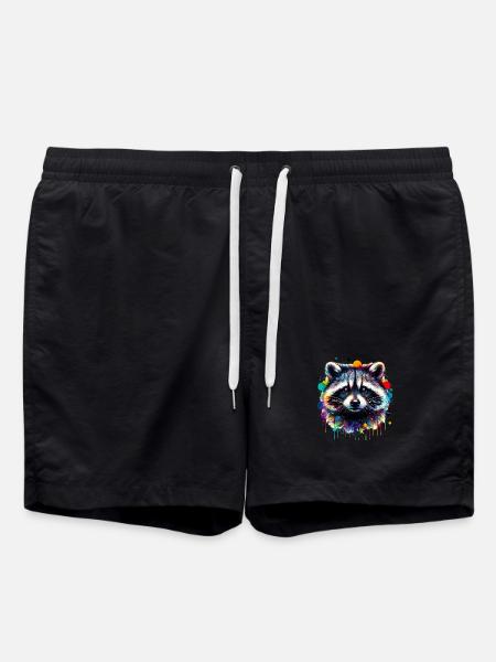 Raccoon - Swim Trunks - black