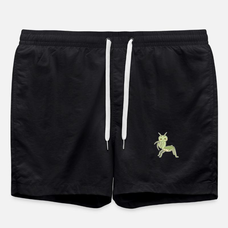 Elegant Praying Mantis - Swim Trunks - black