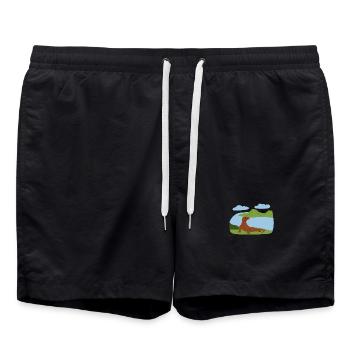 Majestätischer Komodowaran - Badeshorts - Schwarz - Vorne - AI Model Male 185 light (185cm)