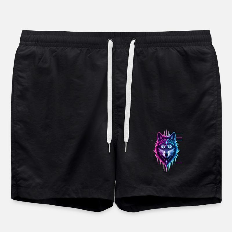 Couronne de Cristal de Loup Néon - Short de bain - noir
