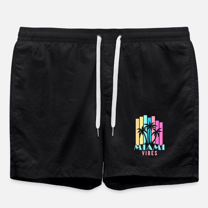 Miami Vibes - Swim Trunks - black