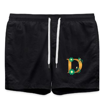D - Badeshorts - Schwarz - Vorne - AI Model Male 185 light (185cm)