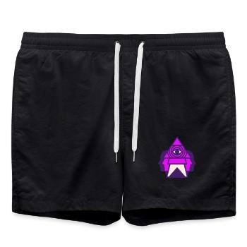 Dritte Auge Logo - Badeshorts - Schwarz - Vorne - AI Model Male 185 light (185cm)