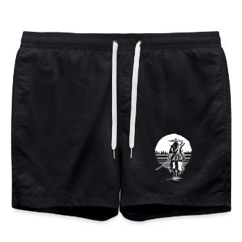 Samurai before sunset - Swim Trunks - black - Front - AI Model Male 185 light (185cm)