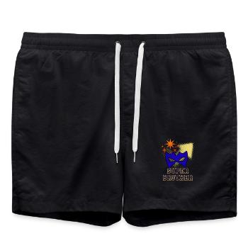Super-Bruder - Badeshorts - Schwarz - Vorne - AI Model Male 185 light (185cm)
