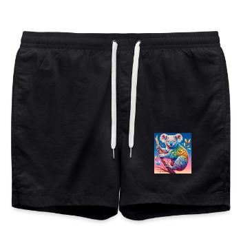 Koala - Badeshorts - Schwarz - Vorne - AI Model Male 185 light (185cm)