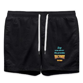 Inspiring motivational pressure - Swim Trunks - black - Front - AI Model Male 185 light (185cm)