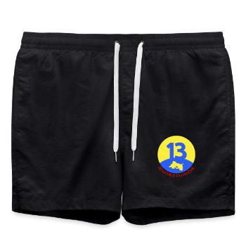 13 Bouches-du-Rhône  - Short de bain - noir - Devant - AI Model Male 185 light (185cm)