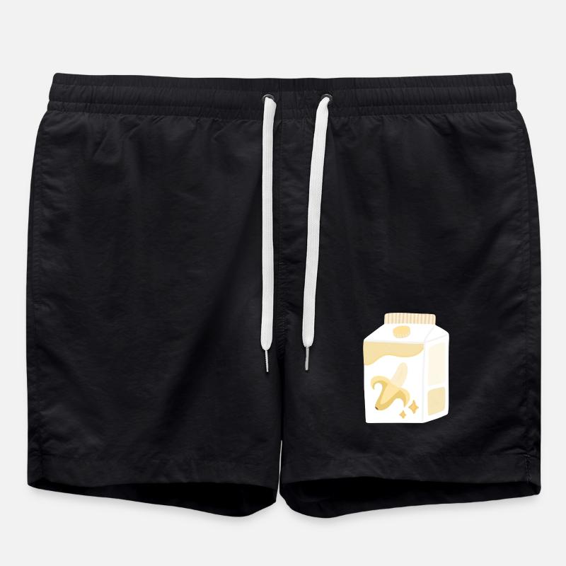 Bananenmilch Karton - Badeshorts - Schwarz