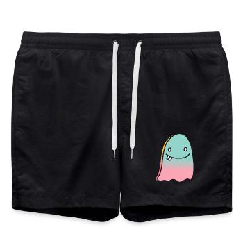 Geist doodle gradient - Badeshorts - Schwarz - Vorne - AI Model Male 185 light (185cm)