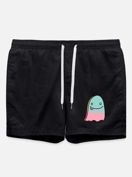 Geist doodle gradient - Badeshorts - Schwarz
