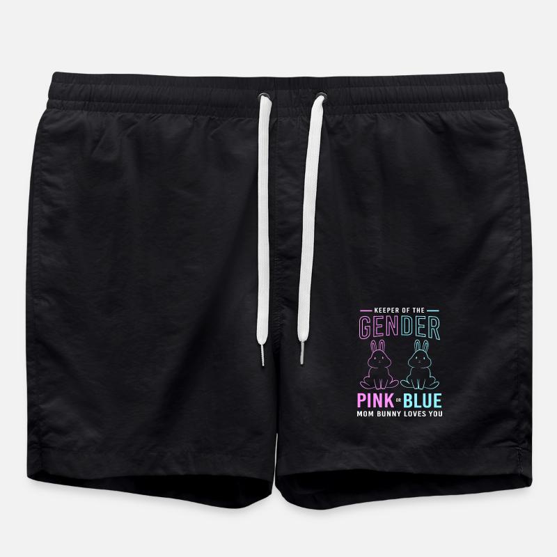 Expectant Mom Easter Gender Reveal - Swim Trunks - black