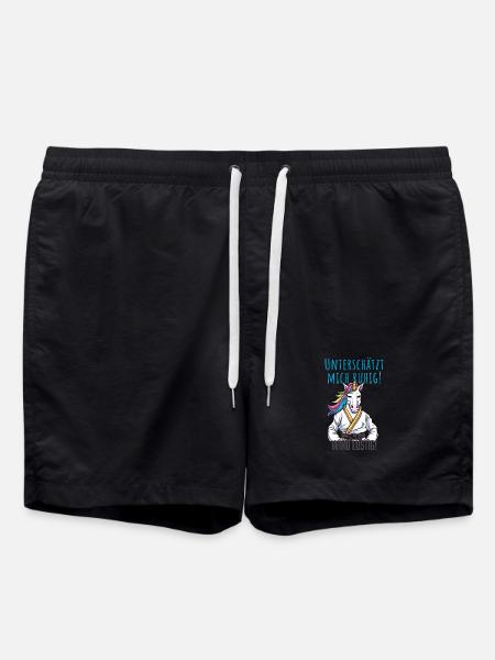 Karate Unicorn - Swim Trunks - black