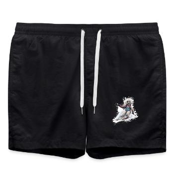 Caniche Chien Ski Ski - Short de bain - noir - Devant - AI Model Male 185 light (185cm)