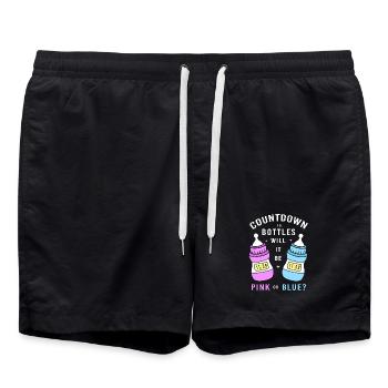 Gender Reveal New Year - Swim Trunks - black - Front - AI Model Male 185 light (185cm)