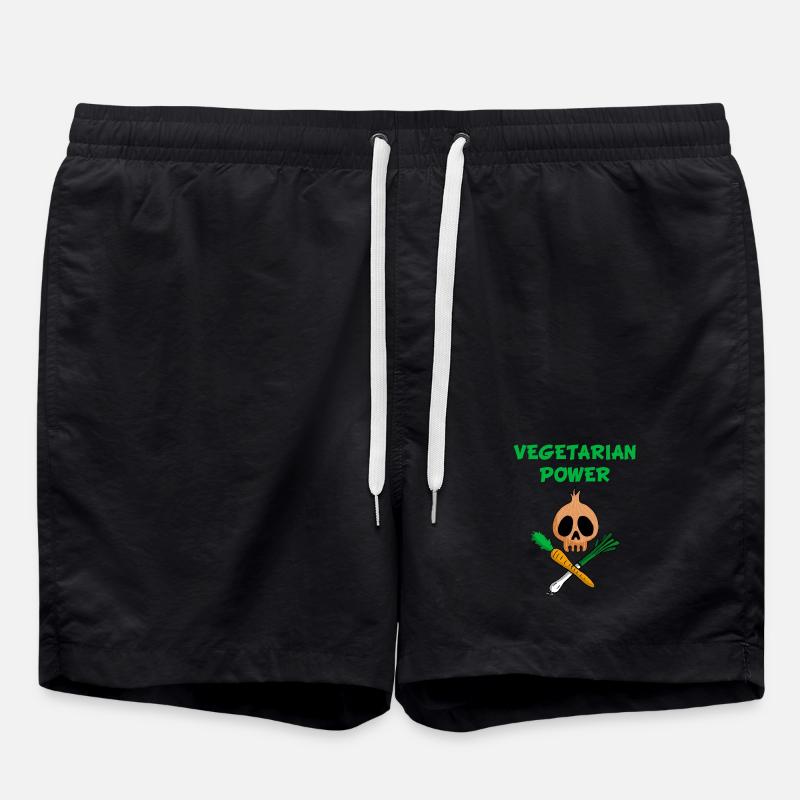 Die Kraft der Vegetarier - Badeshorts - Schwarz