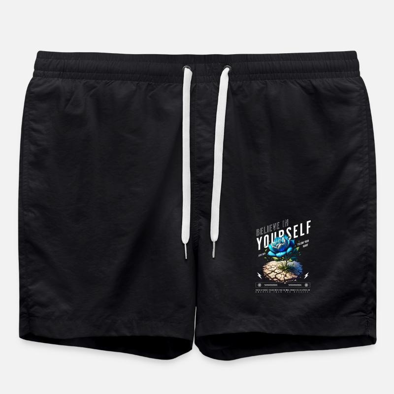 Believe in Yourself Blossom - Swim Trunks - black