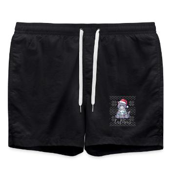 Bright Chatmas Weihnachten - Badeshorts - Schwarz - Vorne - AI Model Male 185 light (185cm)