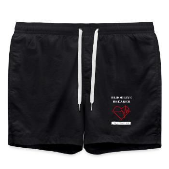 Bloodline Breaker Herzschlag Christliche Gaben - Badeshorts - Schwarz - Vorne - AI Model Male 185 light (185cm)