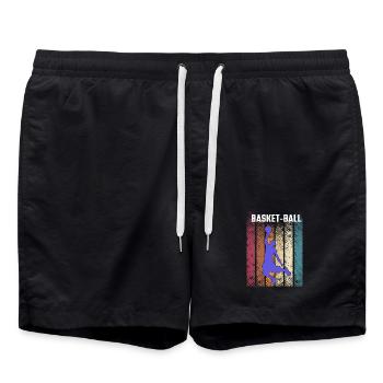 Basket-ball - Short de bain - noir - Devant - AI Model Male 185 light (185cm)