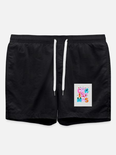 Funny Christmas Monsters - Swim Trunks - black