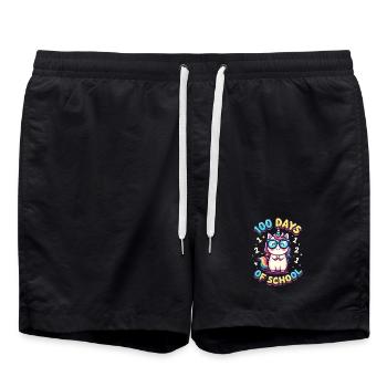 100th Day Of School 100 Day Of School Kids - Swim Trunks - black - Front - AI Model Male 185 light (185cm)