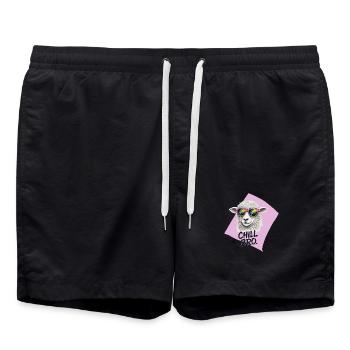Frère Chill Mouton avec des lunettes de soleil - Short de bain - noir - Devant - AI Model Male 185 light (185cm)