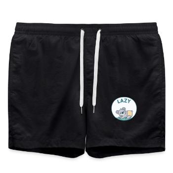 Koala Paresseux Pastel Kawaii - Short de bain - noir - Devant - AI Model Male 185 light (185cm)
