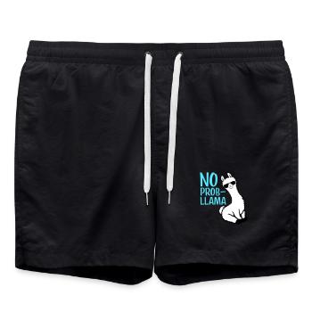 No Prob Lama Cool Sonnenbrille Sitzend Problama - Badeshorts - Schwarz - Vorne - AI Model Male 185 light (185cm)