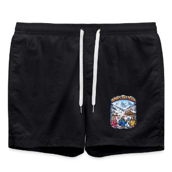 Après Ski Team Bergidyll - Badeshorts - Schwarz - Vorne - AI Model Male 185 light (185cm)