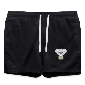 Koala Gourmand Crème Glacée - Swim Trunks - black - Front - AI Model Male 185 light (185cm)
