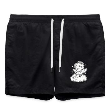 Rage Gaming Cherub – Angry Angel Gambles - Swim Trunks - black - Front - AI Model Male 185 light (185cm)