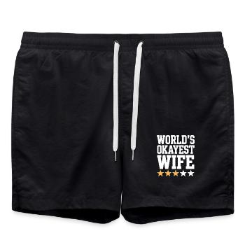 T-shirt de la femme la plus correcte du monde - Short de bain - noir - Devant - AI Model Male 185 light (185cm)