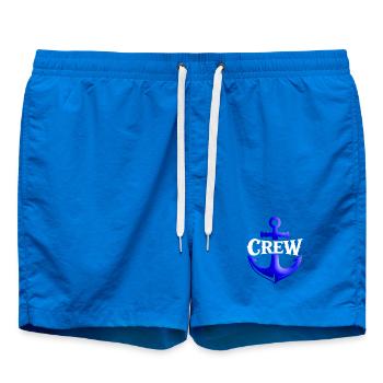 Anchor Crew Nautical Logo - Swim Trunks - cobalt blue - Front