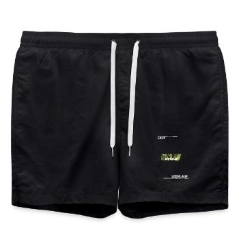 Décisions – Motif Vert Feuille - Short de bain - noir - Devant - AI Model Male 185 light (185cm)