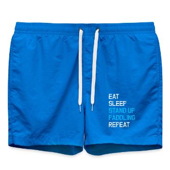 Eat Sleep Stand Up Paddling Repeat SUP - Badeshorts - Cobalt blue - Vorne