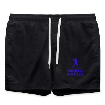 football_is_my_life - Badeshorts - Schwarz - Vorne - AI Model Male 185 light (185cm)