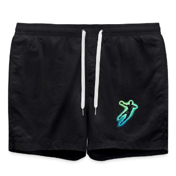 Neon Handball Sprung Silhouette - Badeshorts - Schwarz - Vorne - AI Model Male 185 light (185cm)