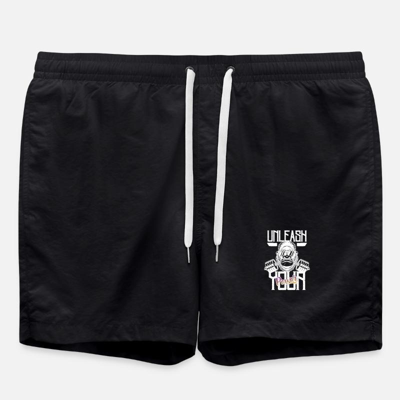 Unleash Power on Stage - Swim Trunks - black