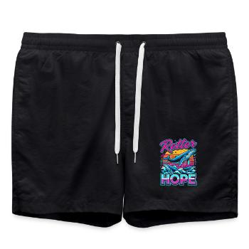 Neon-Wal Hoffnung - Badeshorts - Schwarz - Vorne - AI Model Male 185 light (185cm)
