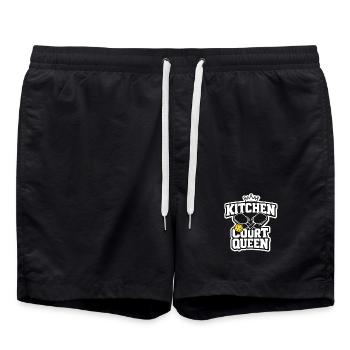 Reine de la Cour de la Cuisine - Short de bain - noir - Devant - AI Model Male 185 light (185cm)
