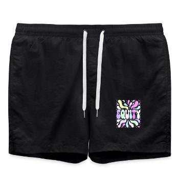 Egalité Fête pastel éclatante - Short de bain - noir - Devant - AI Model Male 185 light (185cm)