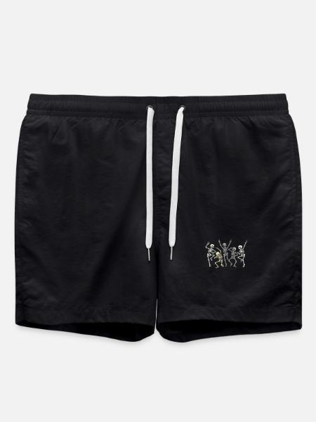 Dancing Skeletons Party - Swim Trunks - black