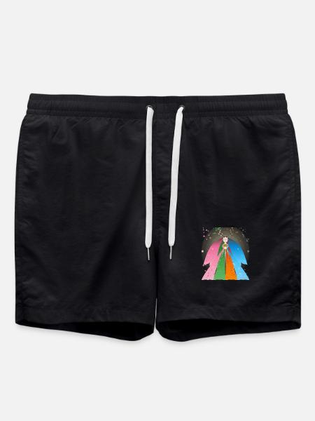 Regenbogen Königin mit Antler-Krone - Badeshorts - Schwarz