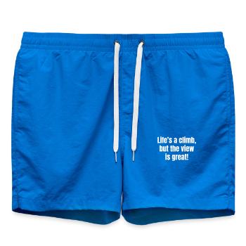 La vie est une montée, mais la vue est superbe ! - Short de bain - cobalt blue - Devant